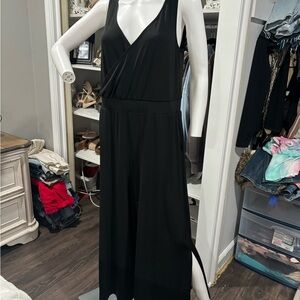 Black sleeveless jumpsuit